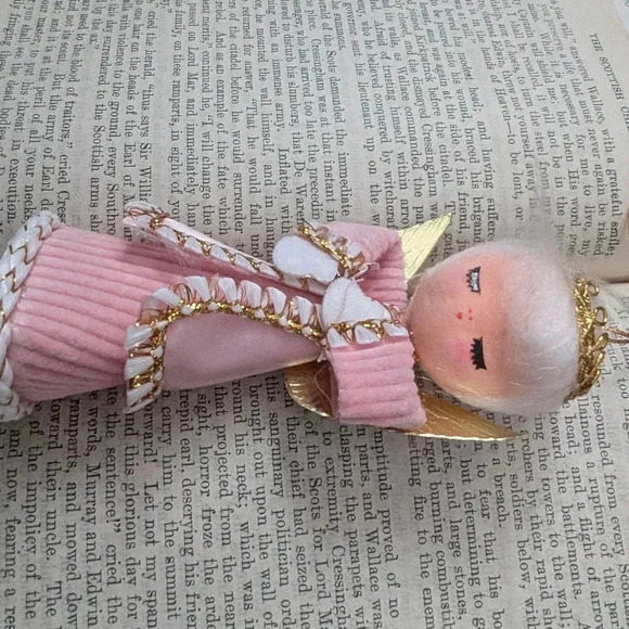 Vintage Pink Angel Ornament - Picture 4 of 9